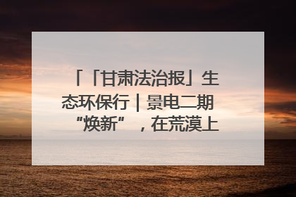 「甘肃法治报」生态环保行｜景电二期“焕新”，在荒漠上筑起一道绿色长城