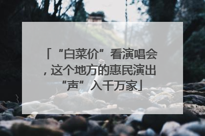 “白菜价”看演唱会，这个地方的惠民演出“声”入千万家
