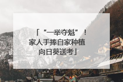 “一举夺魁”！家人手捧自家种植向日葵送考