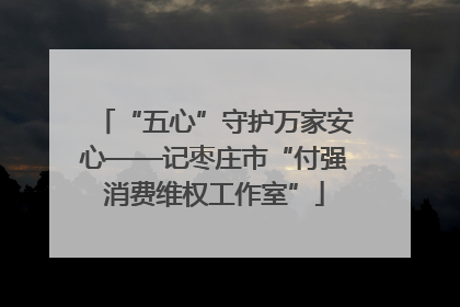 “五心”守护万家安心——记枣庄市“付强消费维权工作室”