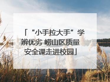 “小手拉大手”学辨优劣 崂山区质量安全课走进校园