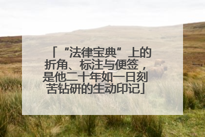 “法律宝典”上的折角、标注与便签，是他二十年如一日刻苦钻研的生动印记