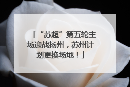 “苏超”第五轮主场迎战扬州，苏州计划更换场地！