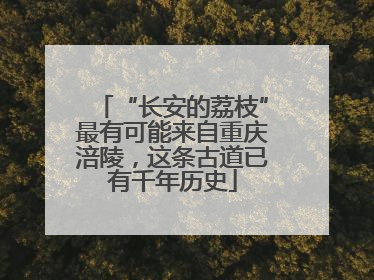“长安的荔枝”最有可能来自重庆涪陵，这条古道已有千年历史