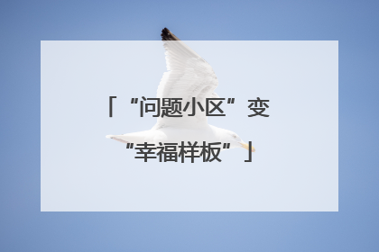 “问题小区”变“幸福样板”