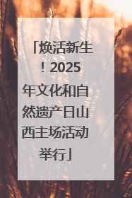 焕活新生！2025年文化和自然遗产日山西主场活动举行