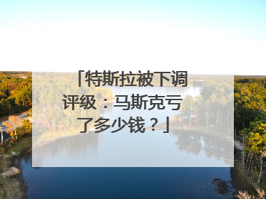 特斯拉被下调评级：马斯克亏了多少钱？