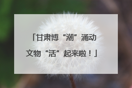 甘肃博“潮”涌动 文物“活”起来啦！