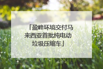盈峰环境交付马来西亚首批纯电动垃圾压缩车