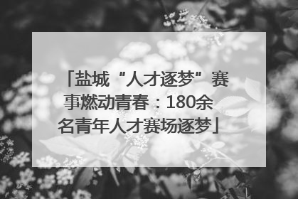 盐城“人才逐梦”赛事燃动青春：180余名青年人才赛场逐梦