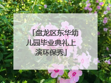 盘龙区东华幼儿园毕业典礼上演环保秀