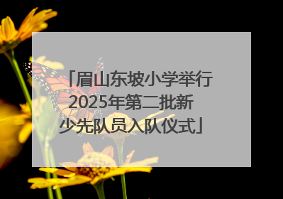 眉山东坡小学举行2025年第二批新少先队员入队仪式