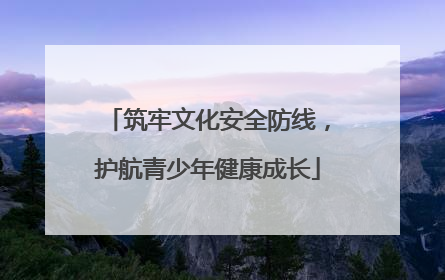 筑牢文化安全防线，护航青少年健康成长