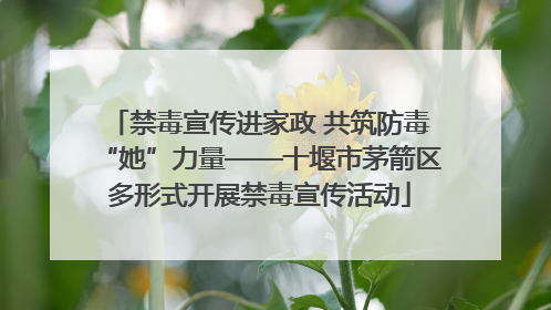 禁毒宣传进家政 共筑防毒“她”力量——十堰市茅箭区多形式开展禁毒宣传活动