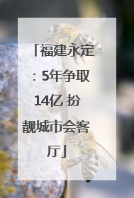 福建永定：5年争取14亿 扮靓城市会客厅