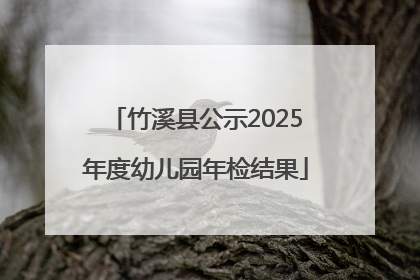 竹溪县公示2025年度幼儿园年检结果