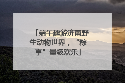 端午趣游济南野生动物世界，“粽享”量级欢乐