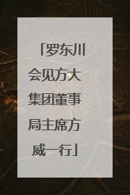 罗东川会见方大集团董事局主席方威一行