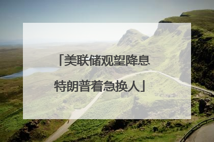美联储观望降息 特朗普着急换人