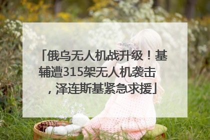 俄乌无人机战升级！基辅遭315架无人机袭击，泽连斯基紧急求援