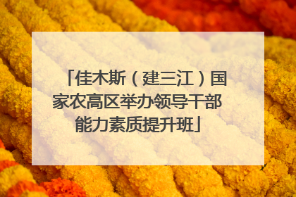 佳木斯（建三江）国家农高区举办领导干部能力素质提升班
