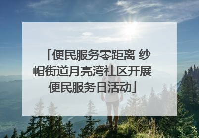 便民服务零距离 纱帽街道月亮湾社区开展便民服务日活动