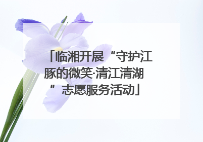 临湘开展“守护江豚的微笑·清江清湖”志愿服务活动