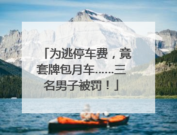 为逃停车费，竟套牌包月车……三名男子被罚！