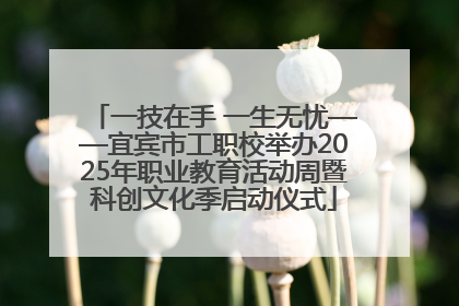 一技在手 一生无忧——宜宾市工职校举办2025年职业教育活动周暨科创文化季启动仪式