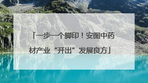 一步一个脚印！安图中药材产业“开出”发展良方