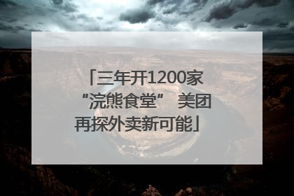 三年开1200家“浣熊食堂” 美团再探外卖新可能