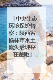中央生态环境保护督察：陕西省榆林市水土流失治理存在差距