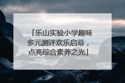 乐山实验小学趣味多元测评欢乐启幕，点亮综合素养之光