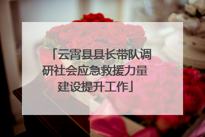 云霄县县长带队调研社会应急救援力量建设提升工作