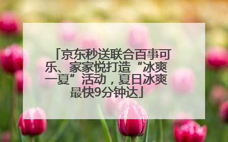 京东秒送联合百事可乐、家家悦打造“冰爽一夏”活动，夏日冰爽最快9分钟达