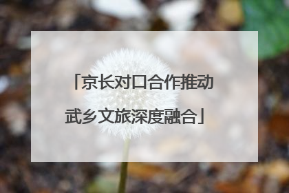京长对口合作推动武乡文旅深度融合