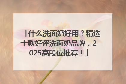 什么洗面奶好用？精选十款好评洗面奶品牌，2025高段位推荐！