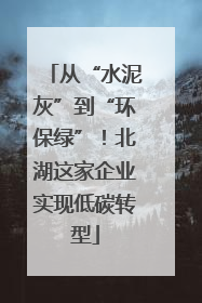 从“水泥灰”到“环保绿”！北湖这家企业实现低碳转型