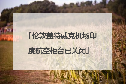伦敦盖特威克机场印度航空柜台已关闭