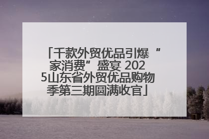千款外贸优品引爆“家消费”盛宴 2025山东省外贸优品购物季第三期圆满收官