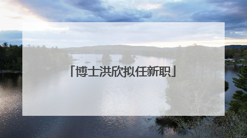 博士洪欣拟任新职