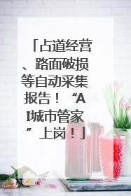 占道经营、路面破损等自动采集报告！“AI城市管家”上岗！