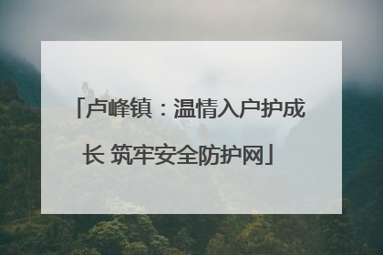 卢峰镇：温情入户护成长 筑牢安全防护网