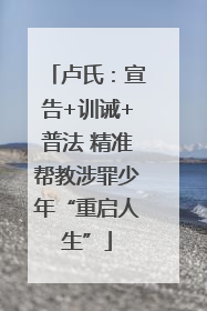 卢氏：宣告+训诫+普法 精准帮教涉罪少年“重启人生”