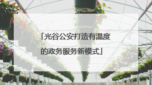光谷公安打造有温度的政务服务新模式