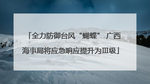 全力防御台风“蝴蝶” 广西海事局将应急响应提升为Ⅲ级