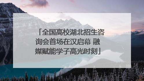 全国高校湖北招生咨询会首场在汉启幕 融媒赋能学子高光时刻