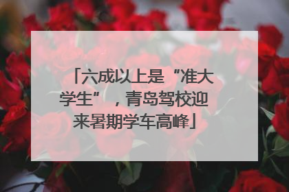 六成以上是“准大学生”，青岛驾校迎来暑期学车高峰