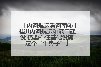 内河航运看河南④丨推进内河航运和港口建设 仍要牵住基础设施这个“牛鼻子”