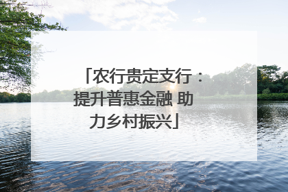 农行贵定支行：提升普惠金融 助力乡村振兴